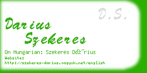 darius szekeres business card